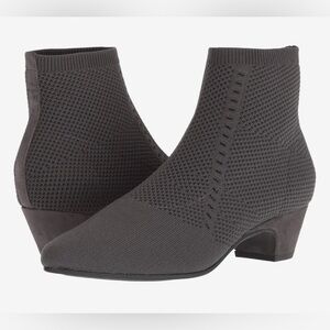 Eileen Fisher Charcoal Knit Ankle Booties